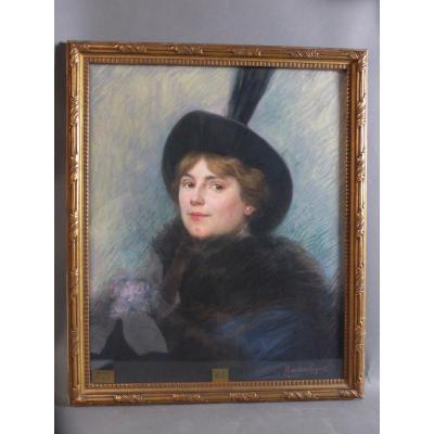 Pastel Signed Humbert-vignot