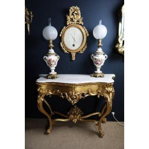 Console Dorée Style Louis XV 