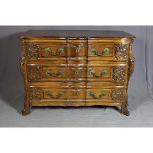 Commode Mazarine En Noyer XVIII