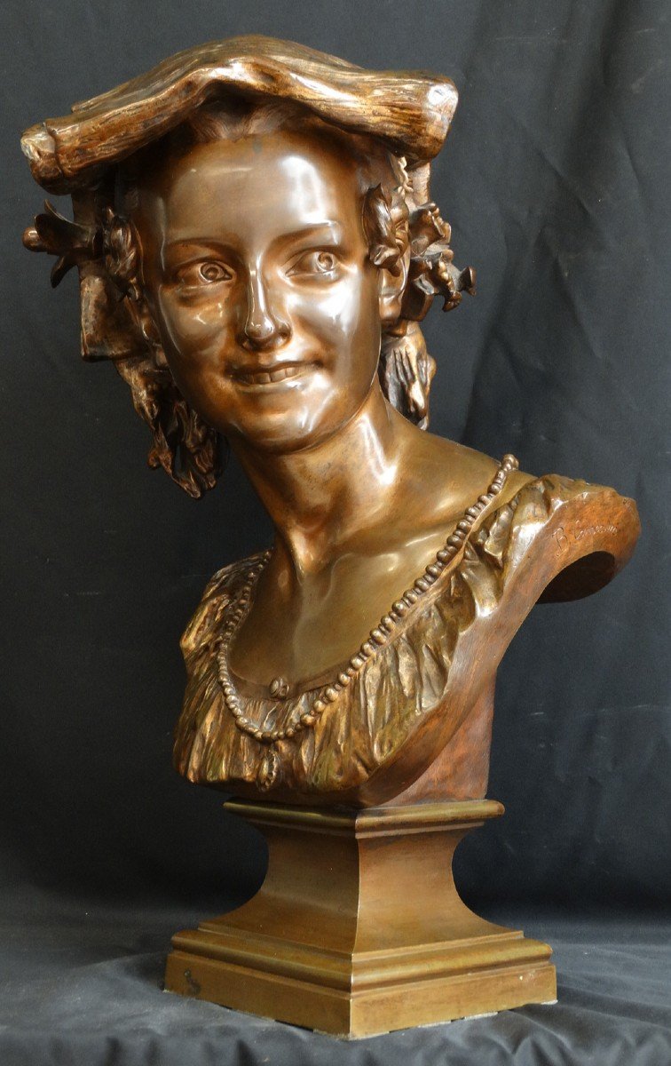 "la Laughing Neapolitan" Bronze Owned By Jb Carpeaux