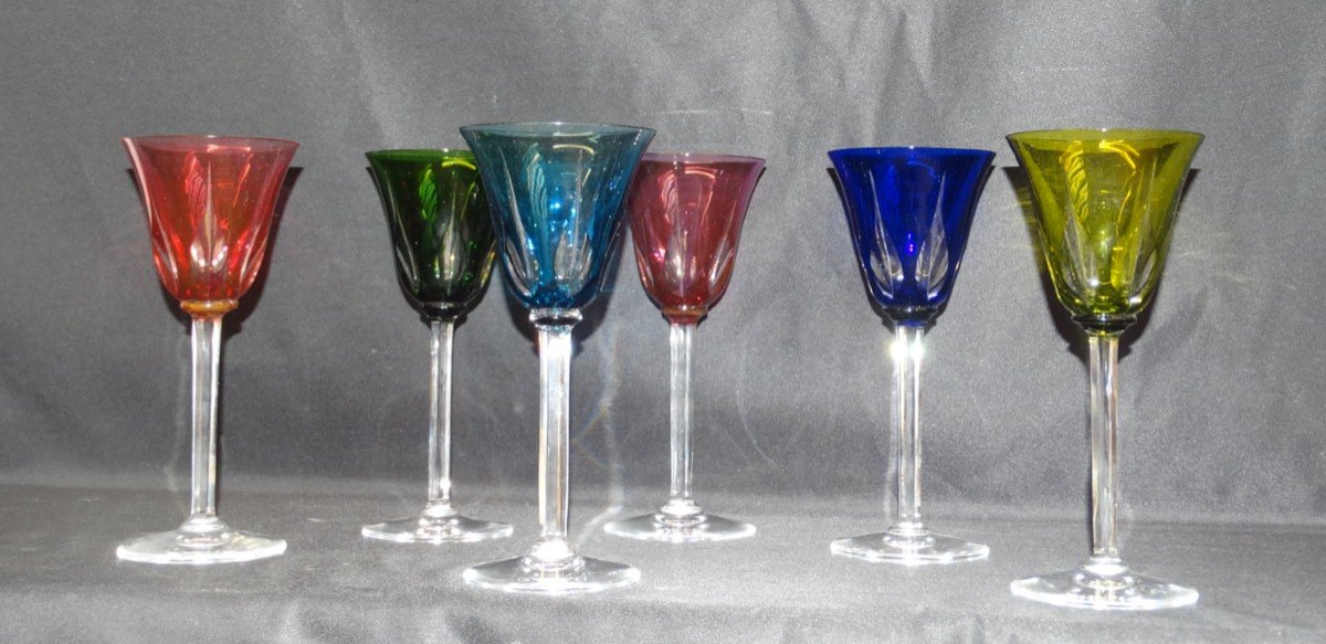 6 Saint-louis Crystal Glasses, Cerdagne Model-photo-2