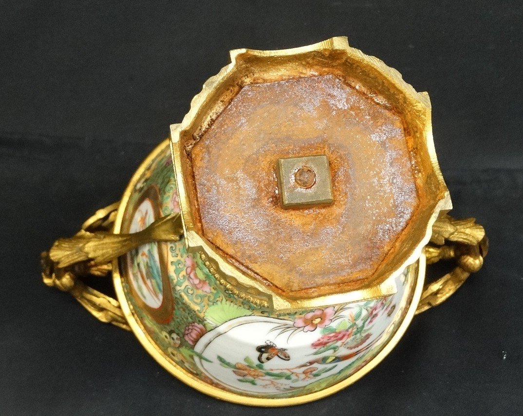 Porcelaine de Chine ( monture bronze ) époque Napoléon 3-photo-4