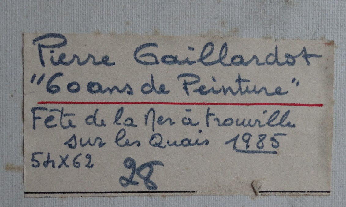 "La fête de la mer à Trouville" huile par Pierre Gaillardot-photo-1