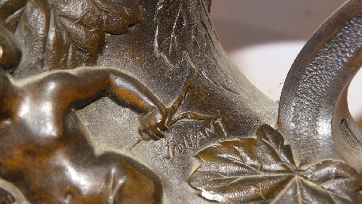 Porte-parapluie en bronze de Jules Jouant-photo-3