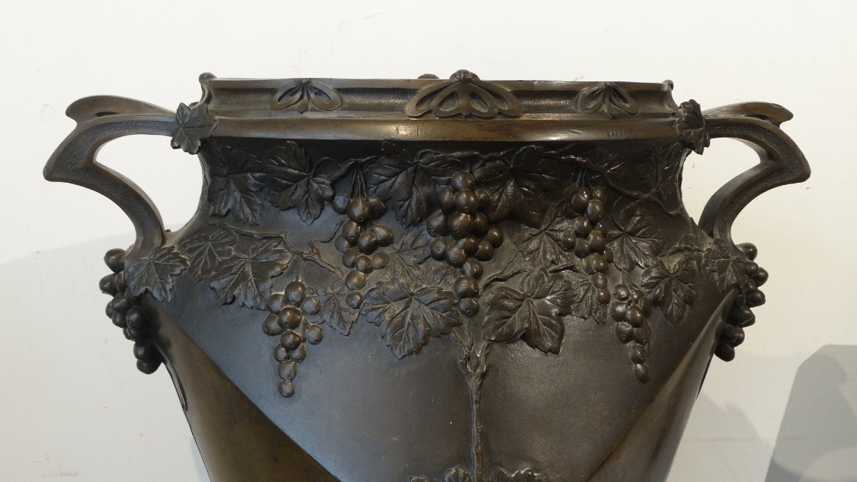 Porte-parapluie en bronze de Jules Jouant-photo-2