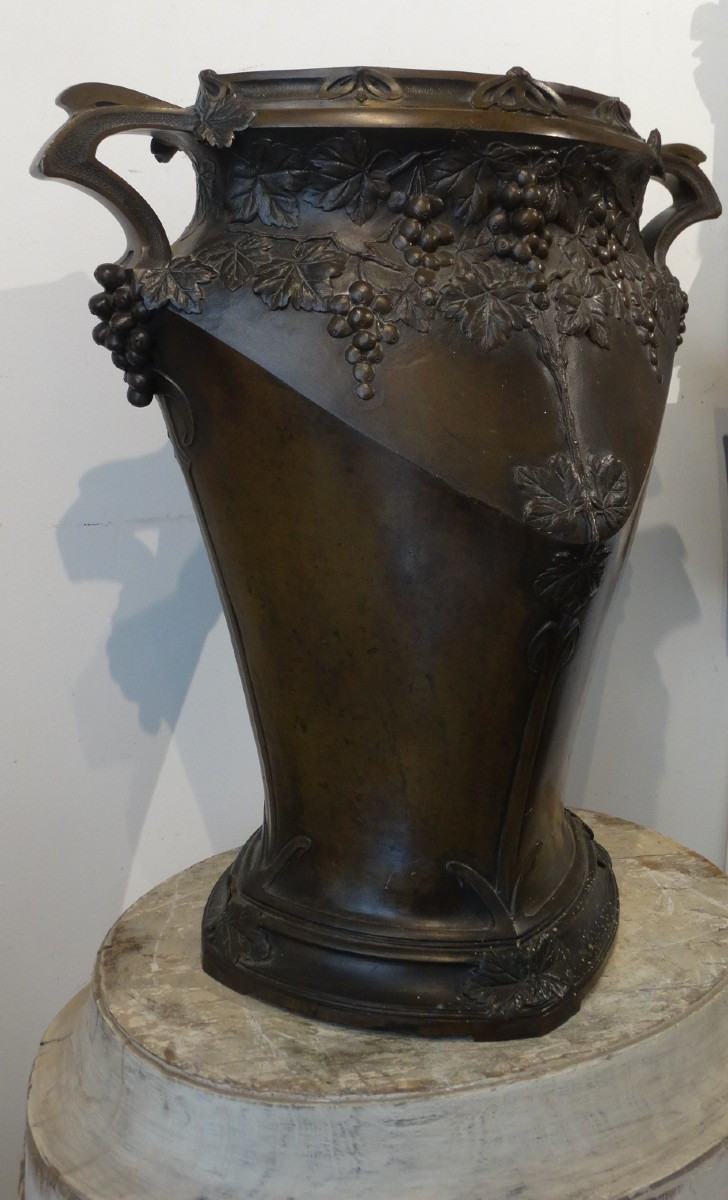 Porte-parapluie en bronze de Jules Jouant-photo-3