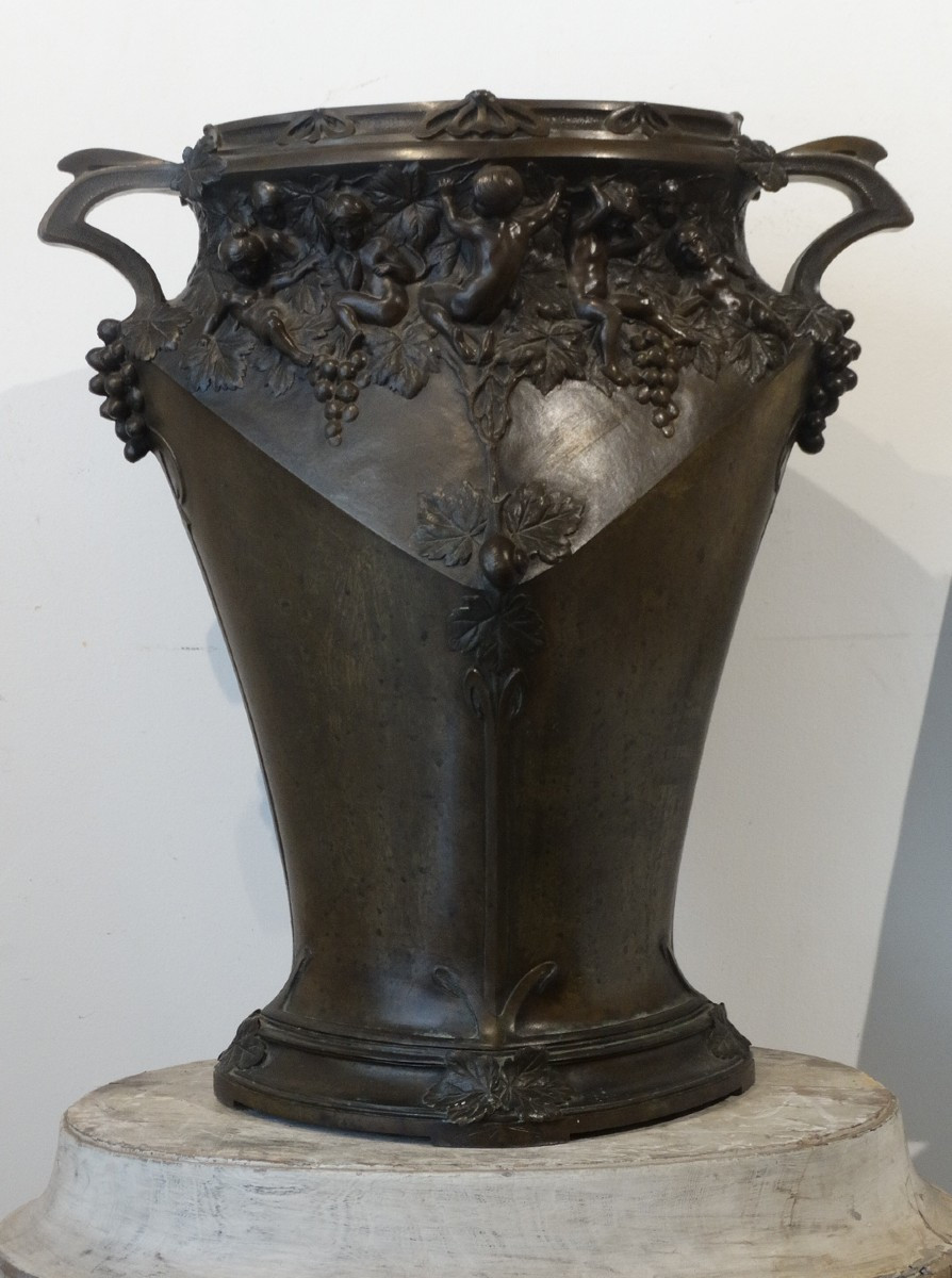 Porte-parapluie en bronze de Jules Jouant