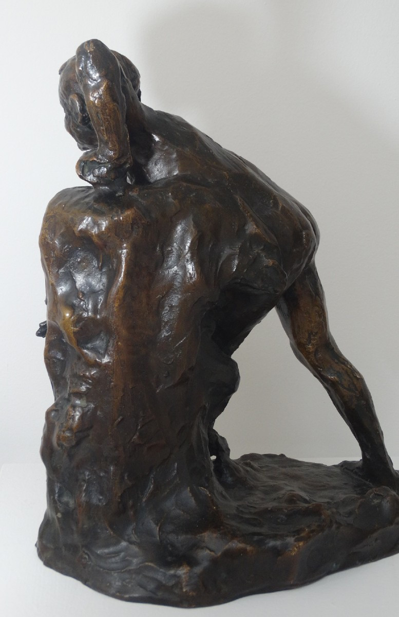 "Le rieur" bronze de Félix Desruelles  -photo-4