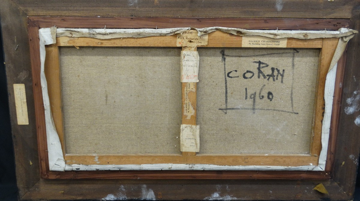 "caribbean Fish" Oil On Canvas Signed Coran-photo-3