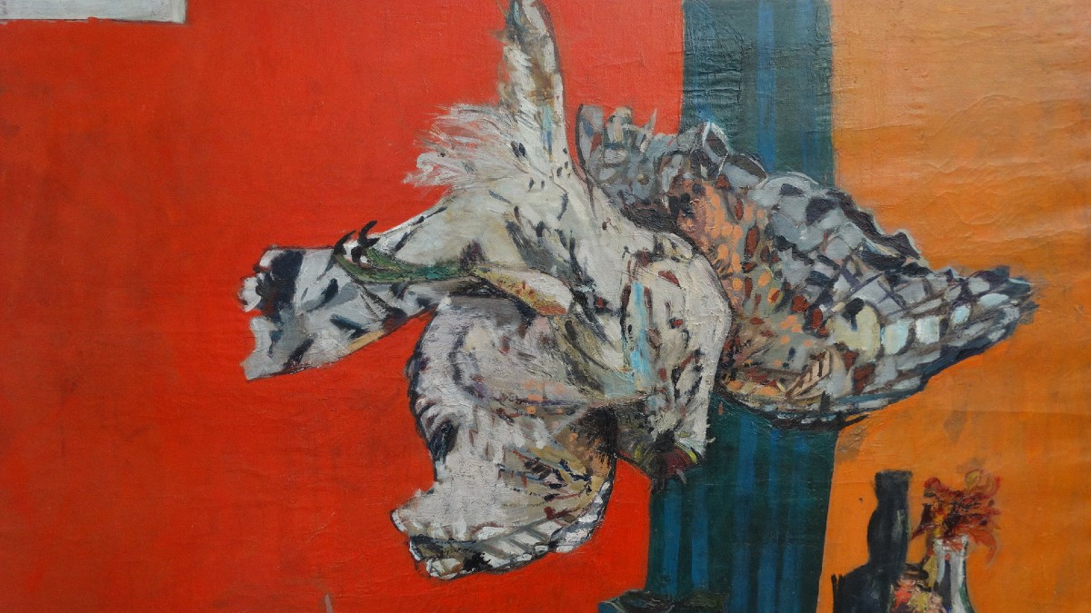 L'épervier, huile sur toile de Francis Beaudelot-photo-1