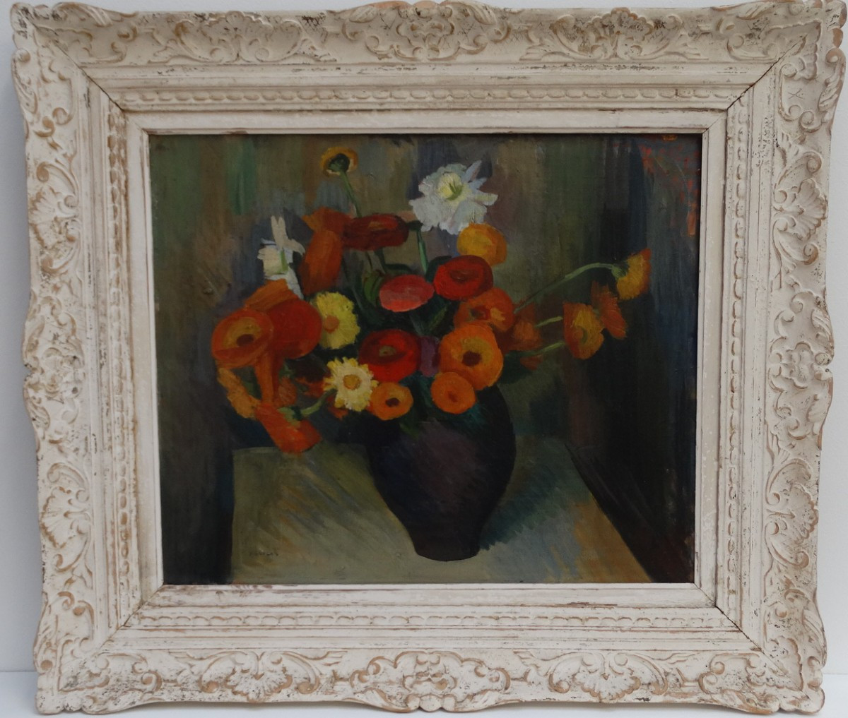 "bouquet" Oil On Panel By Yvonne Guégan