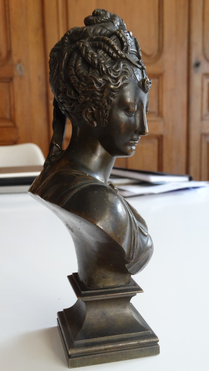 Buste en bronze 19ème -photo-4