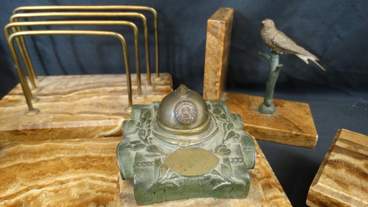 Nécessaire  de bureau encriers forme de  chars d'assaut  -photo-1