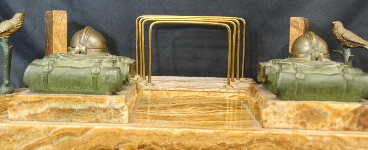 Nécessaire  de bureau encriers forme de  chars d'assaut  -photo-6