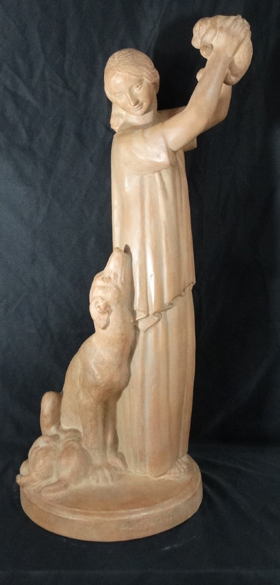 "teasing", Terracotta By Albert-marius Patrisse-photo-2