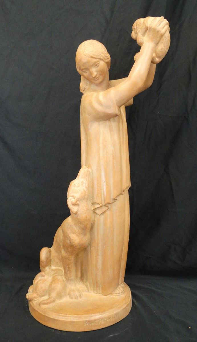 "teasing", Terracotta By Albert-marius Patrisse