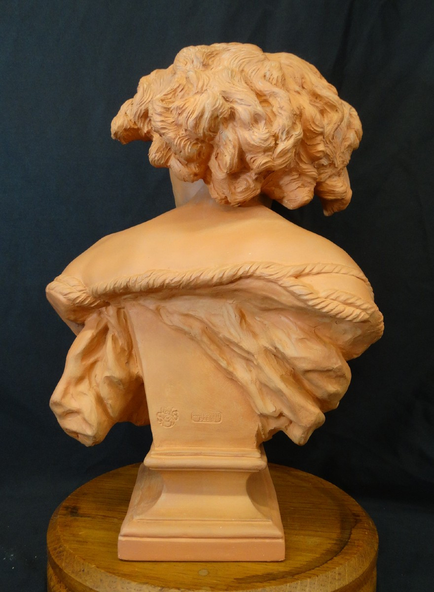 "why Be Born A Slave?" Terracotta Sculpture By Jb Carpeaux, Published By Susse-photo-2