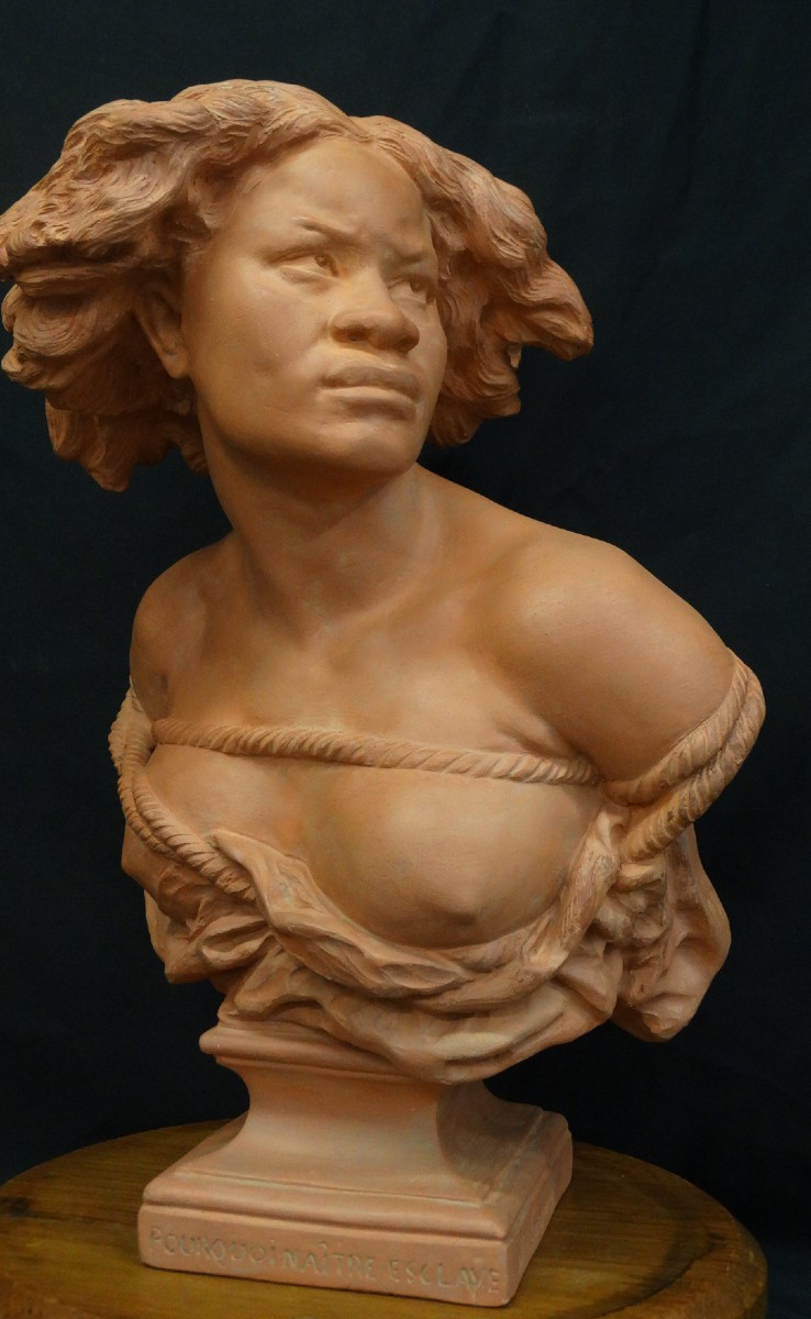 "why Be Born A Slave?" Terracotta Sculpture By Jb Carpeaux, Published By Susse-photo-4