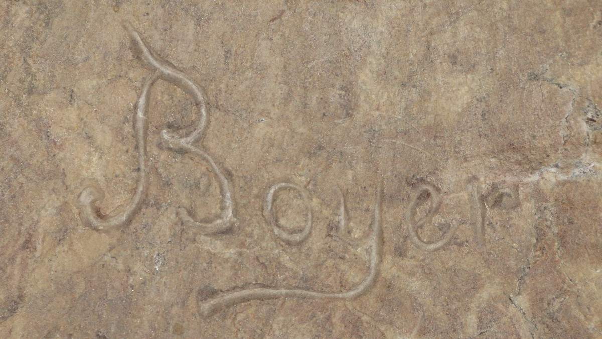 "young Girl With A Pitcher", Marble Sculpture By Emile Boyer -photo-2