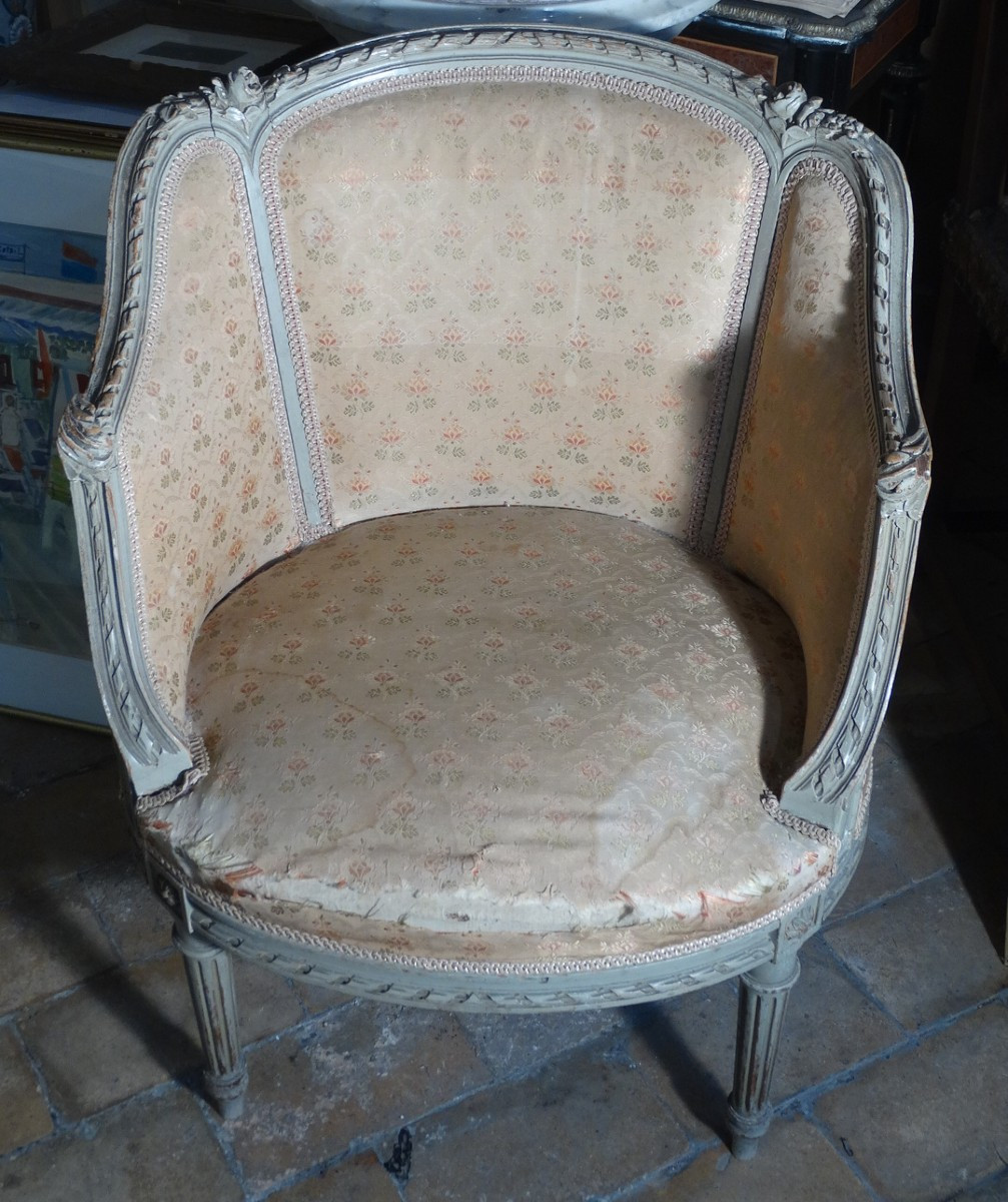 "louis XVI Period Bergère"  -photo-2