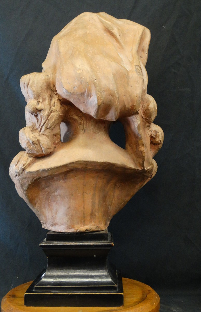 Female Terracotta Bust 19th Century-photo-1