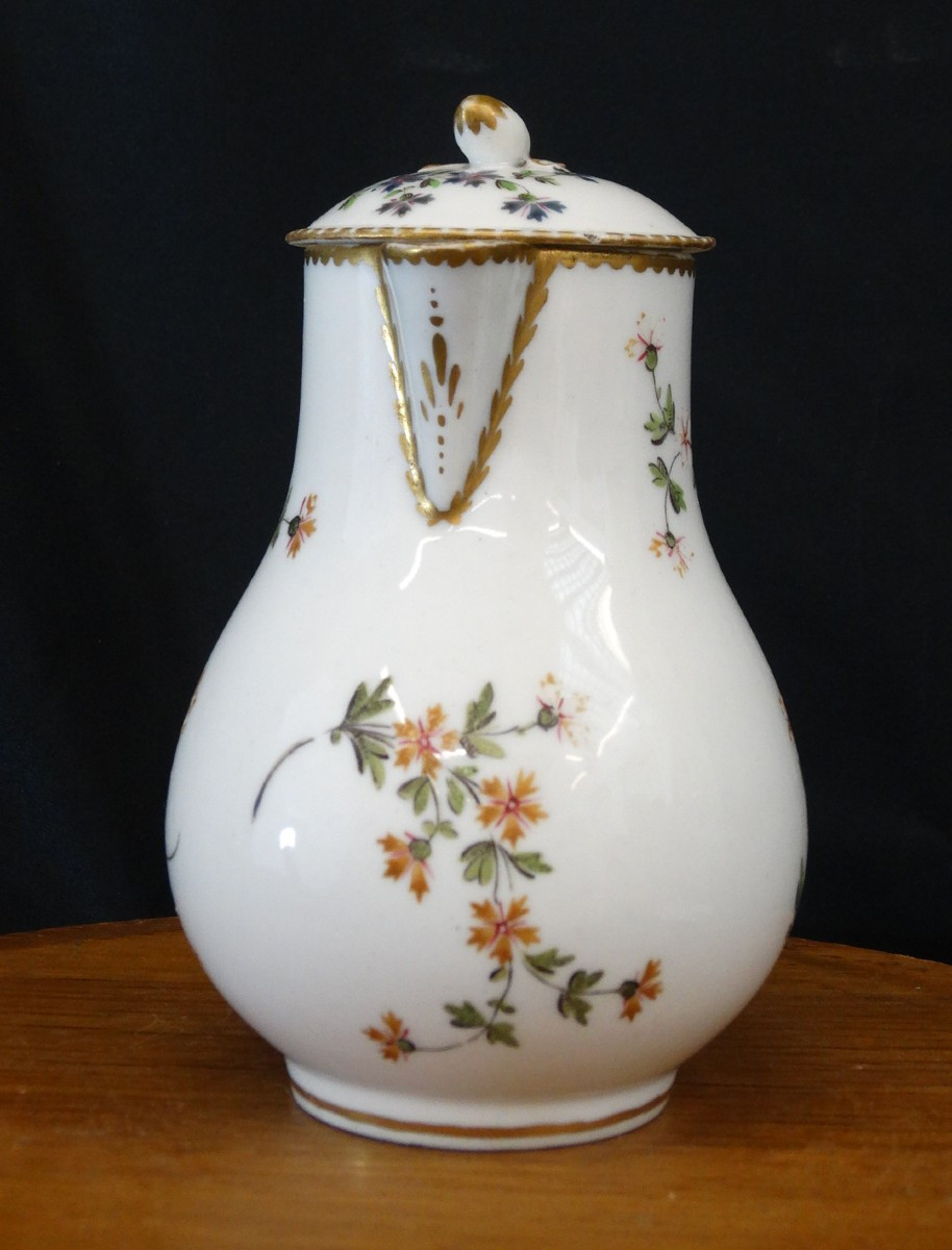 Verseuse couverte porcelaine Allemande 18ème-photo-2