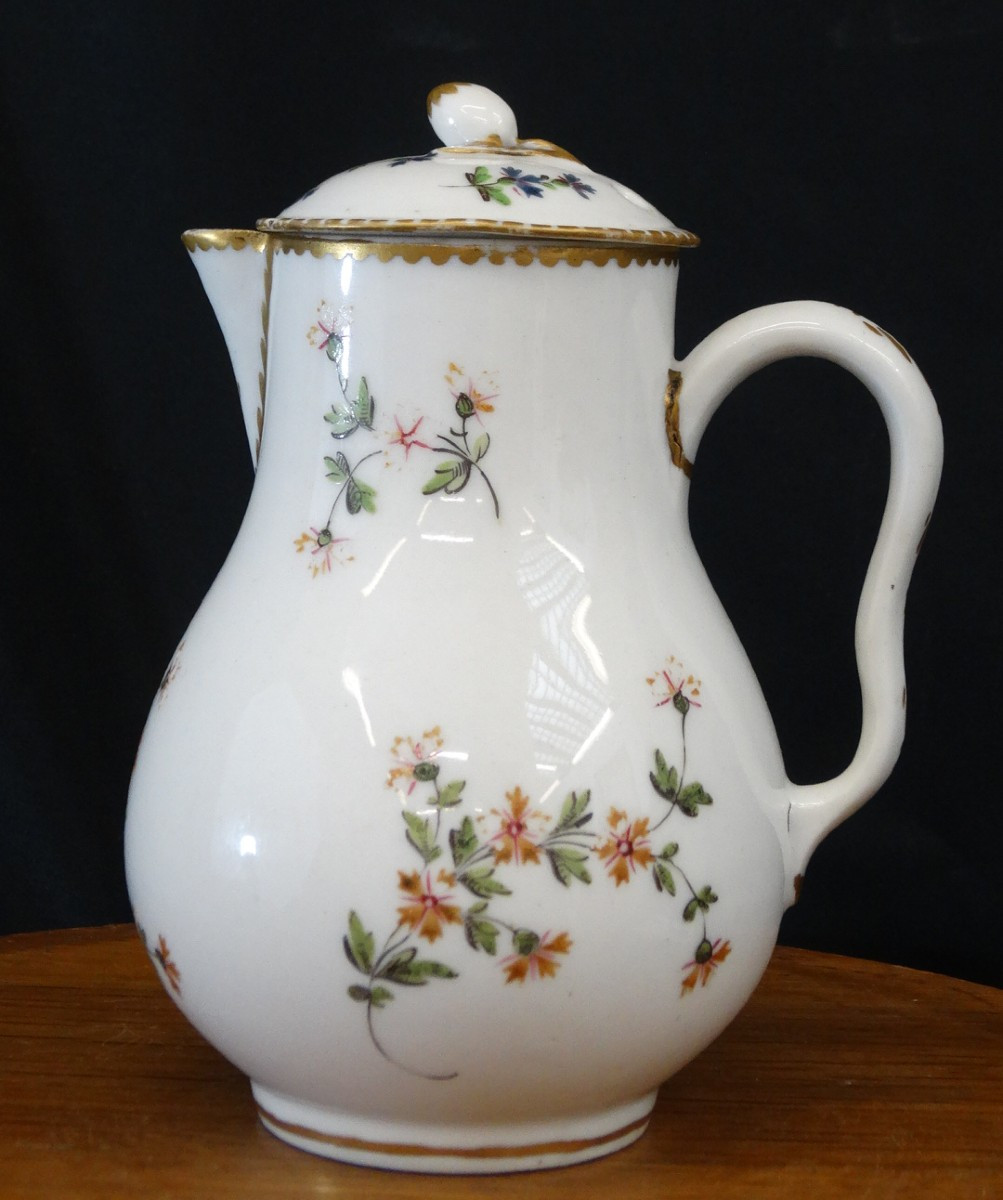Verseuse couverte porcelaine Allemande 18ème-photo-3