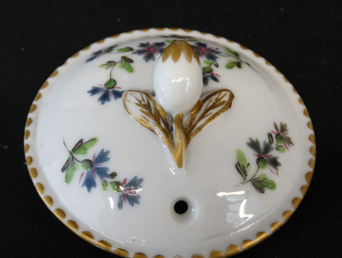 Verseuse couverte porcelaine Allemande 18ème-photo-1
