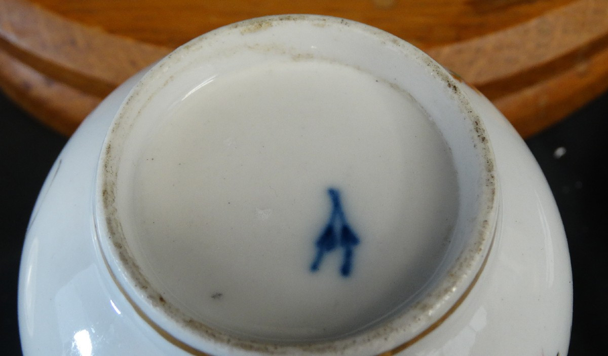 Verseuse couverte porcelaine Allemande 18ème-photo-2
