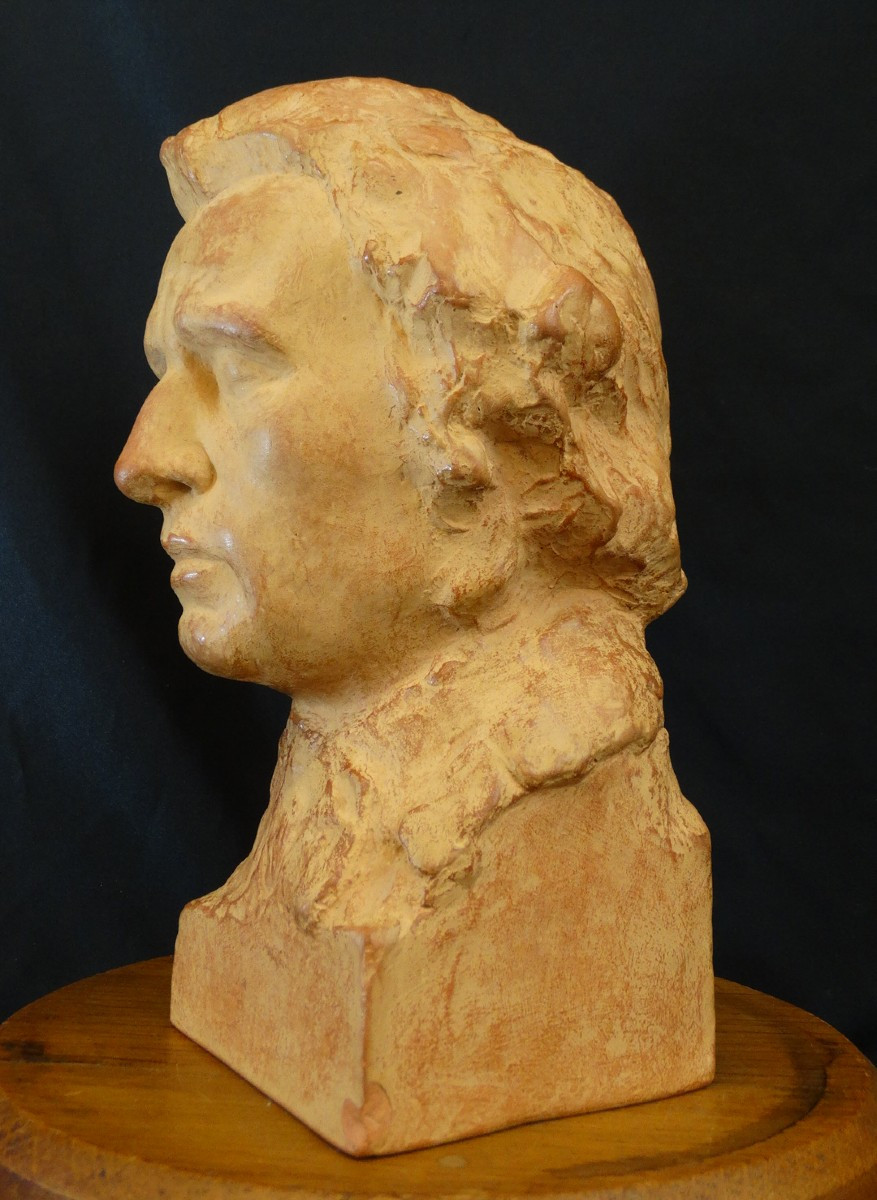 Bust Of A Musician By Victor Demanet-photo-2