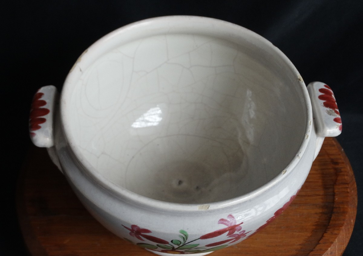 " Bouillon couvert  en faîence de l'Est "-photo-3