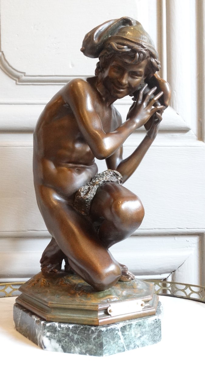 Le pêcheur Napolitain , bronze de JB Carpeaux -photo-2