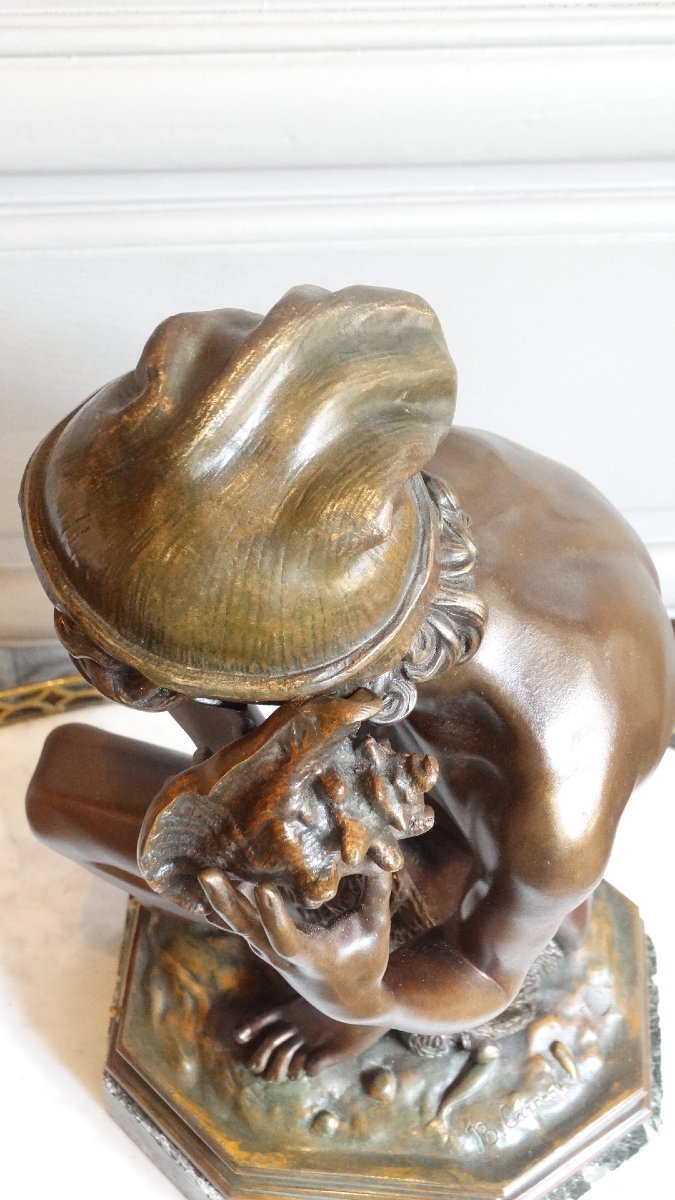 Le pêcheur Napolitain , bronze de JB Carpeaux -photo-4