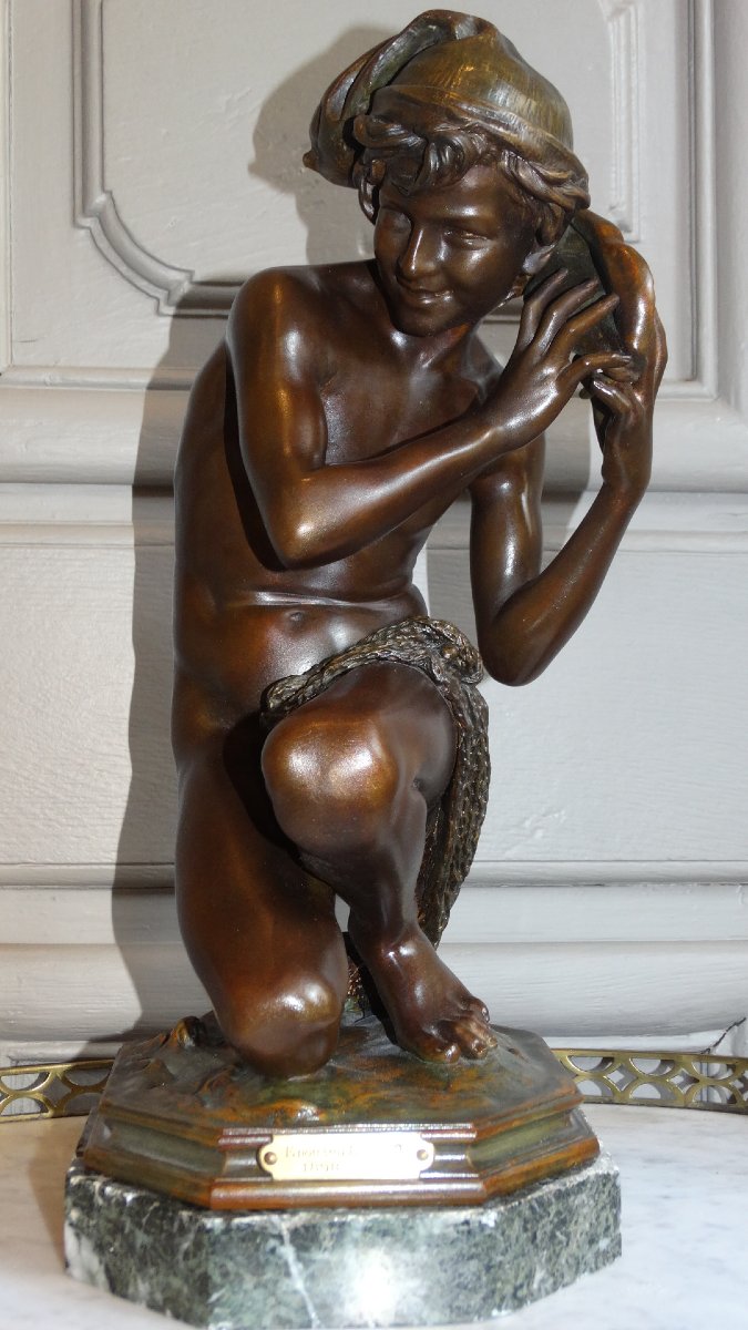 Le pêcheur Napolitain , bronze de JB Carpeaux 