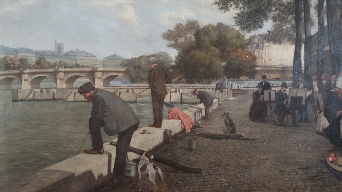 "fishermen And Painters On The Banks Of The Seine" -photo-3