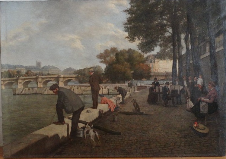 "fishermen And Painters On The Banks Of The Seine" 