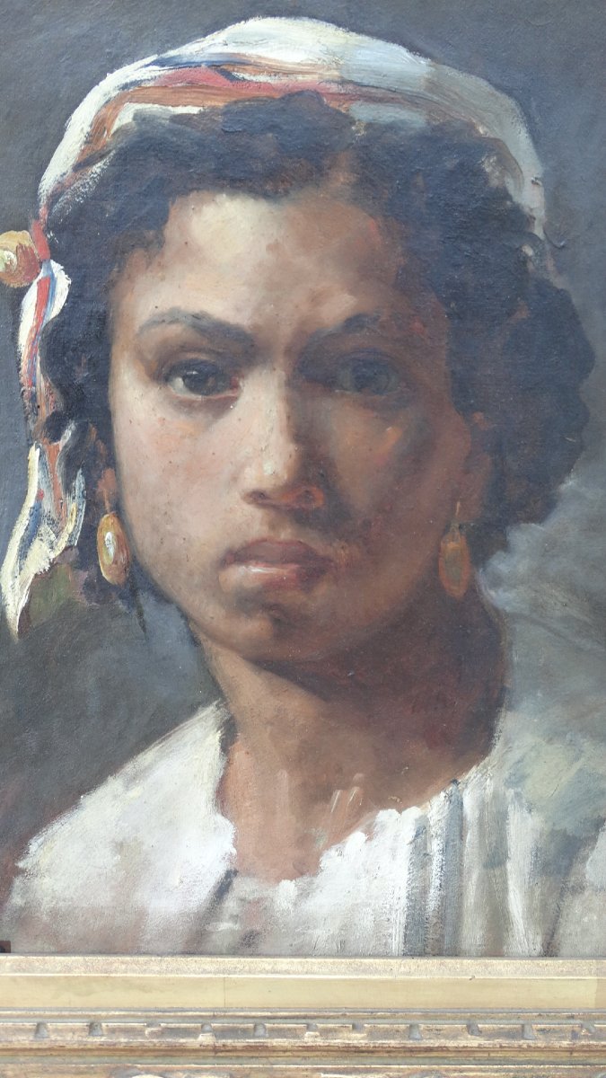 "character Portrait," Oil On Canvas By émile Gilliot  -photo-2