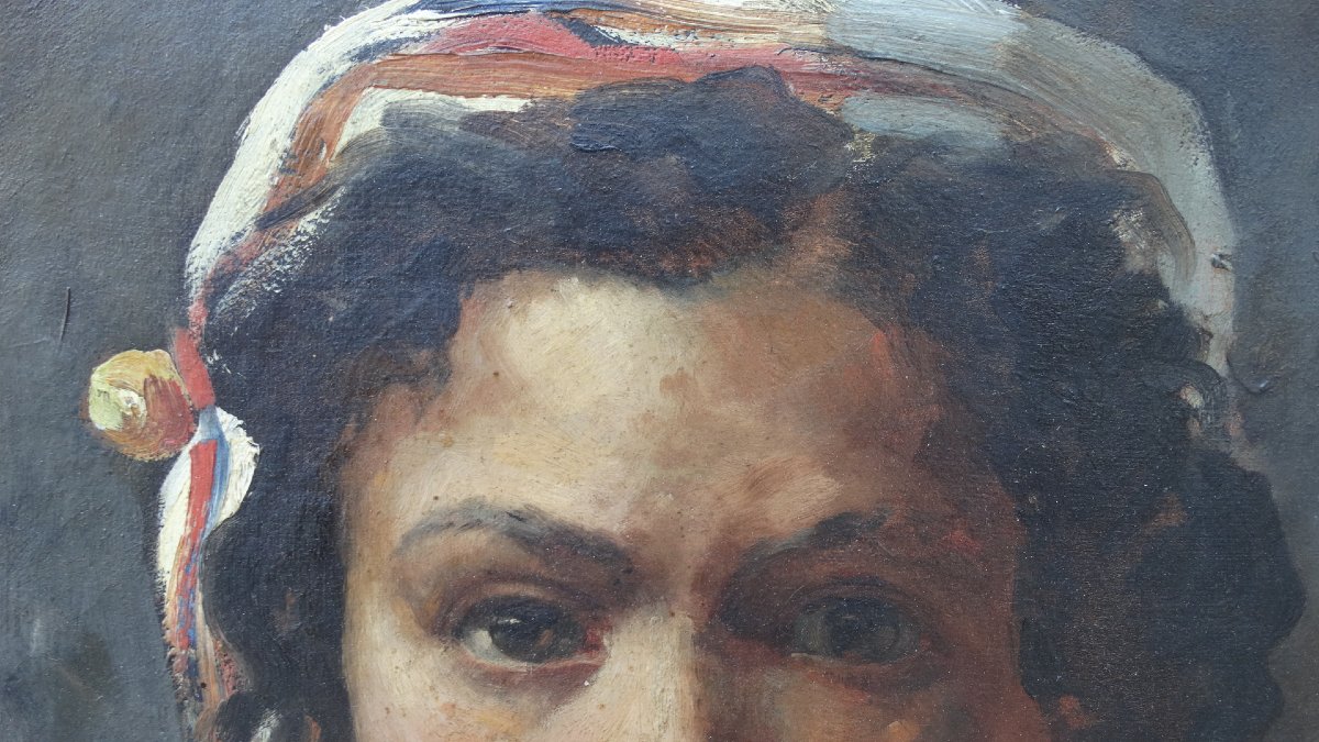 "character Portrait," Oil On Canvas By émile Gilliot  -photo-3