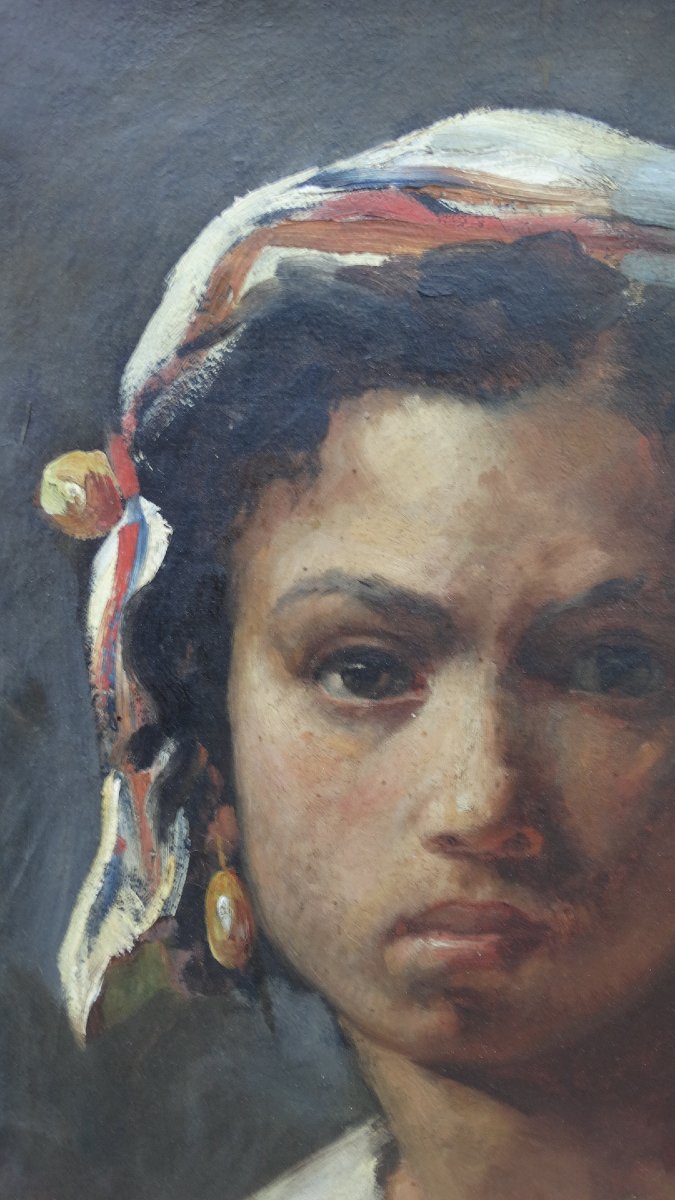 "character Portrait," Oil On Canvas By émile Gilliot  -photo-4