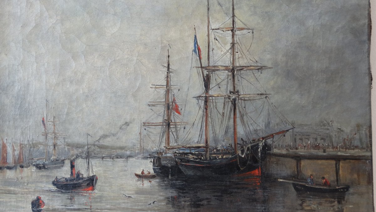 "Le port de Boulogne sur mer"  au 19ème siècle -photo-2