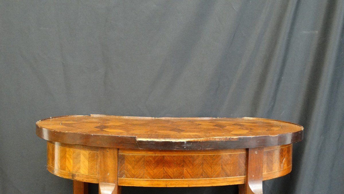 Marquetry Kidney Table-photo-2