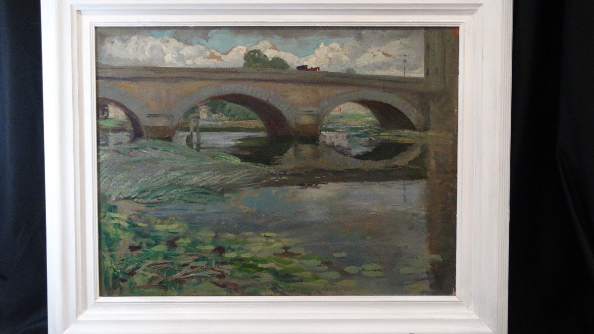 "Le Loir et le pont des Carmes" par Lucien Jonas