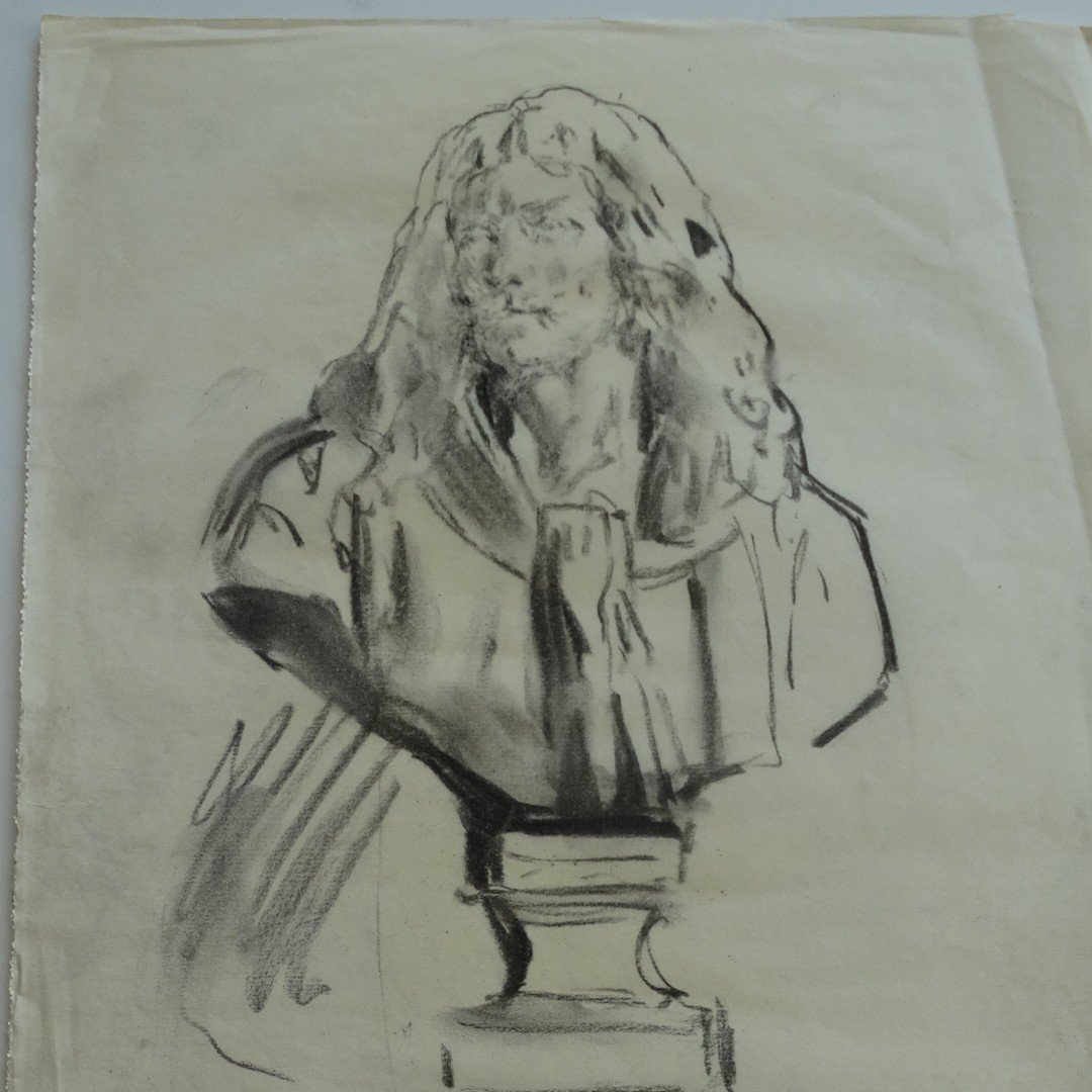 Molière, Charcoal By Lucien Jonas