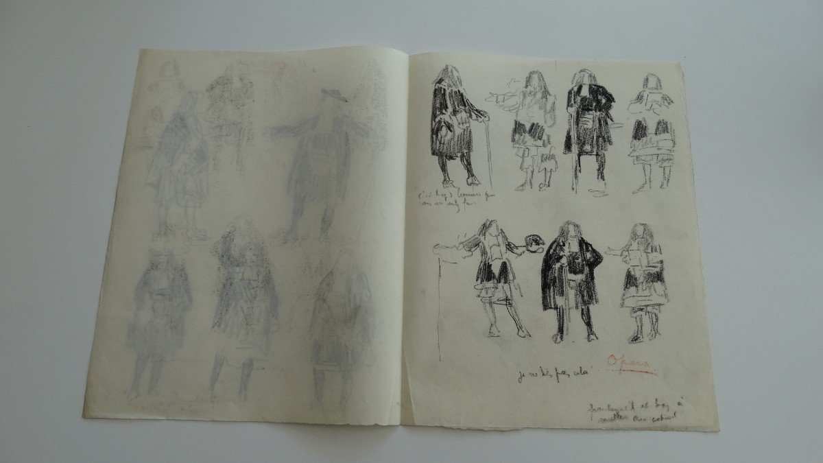 Pencil Sketches For The French Comedy By Lucien Jonas-photo-2