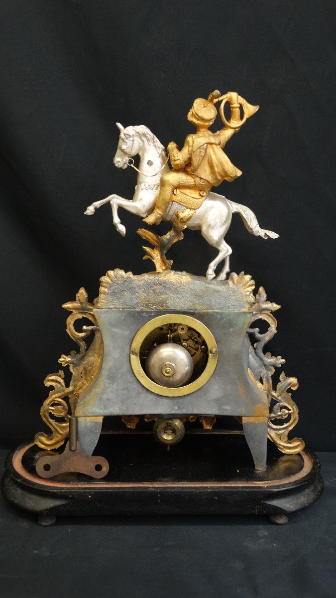 Pendulum With Horseman In Regulates Period 1900-photo-2