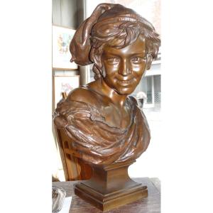 Bust Of The Laughing Neapolitan, Bronze Property Of Carpeaux
