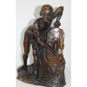 "Le rieur" bronze de Félix Desruelles  