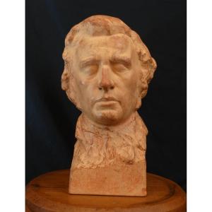 Bust Of A Musician By Victor Demanet