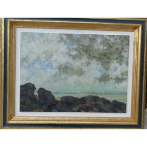 "Paysage " peinture de Robert Barillot