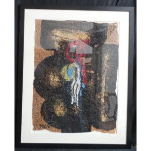 Papier froissé par Ladislas Kijno ( 1921-2012 )